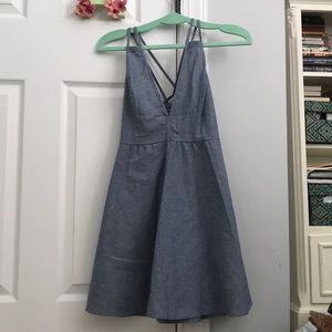 Jean material sun dress